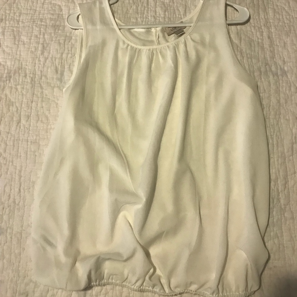 LOFT bubble hem blouse.  Sleeveless.